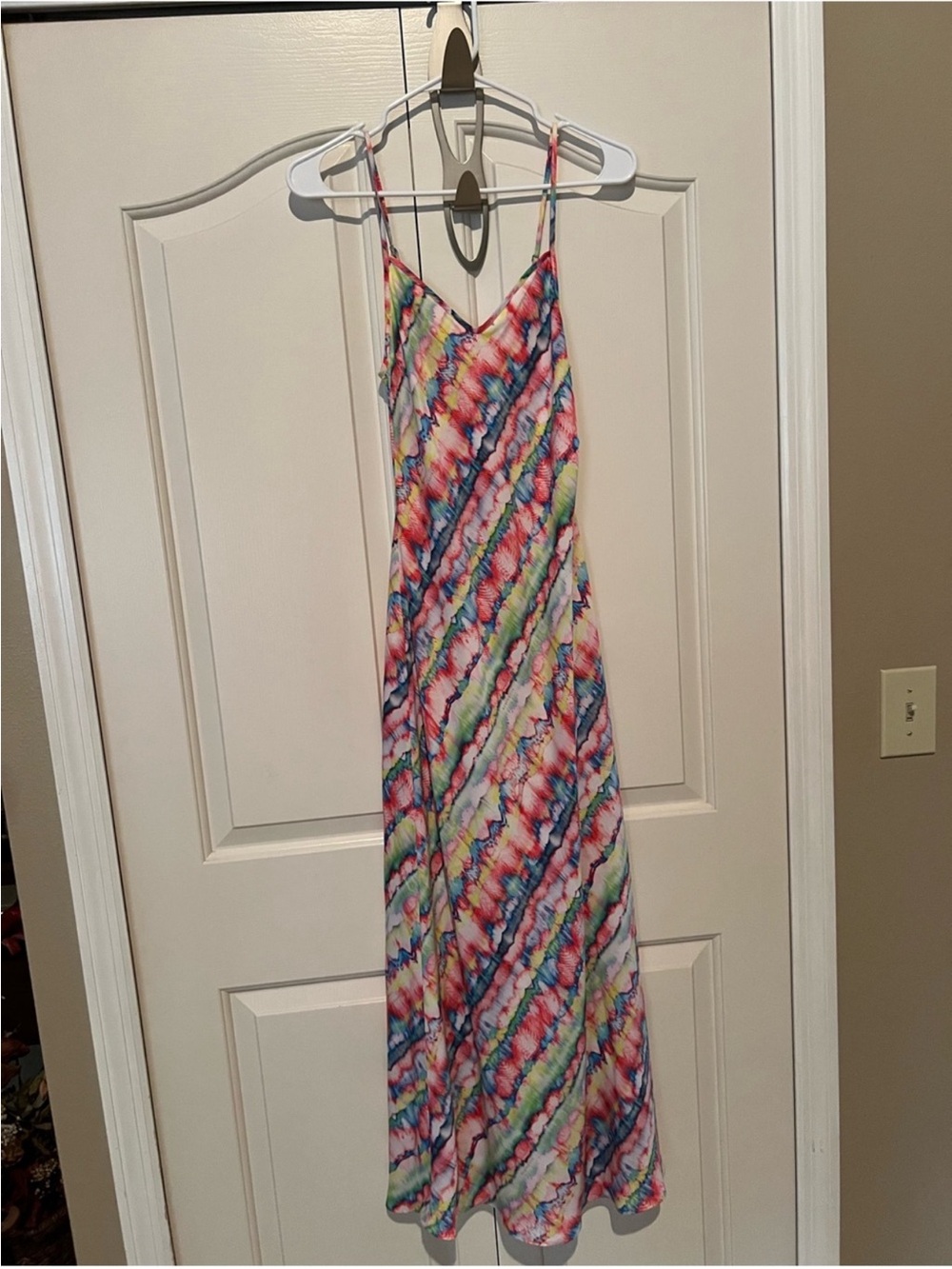 All Saints Multicolor Tie-Dye Slip Maxi Dress